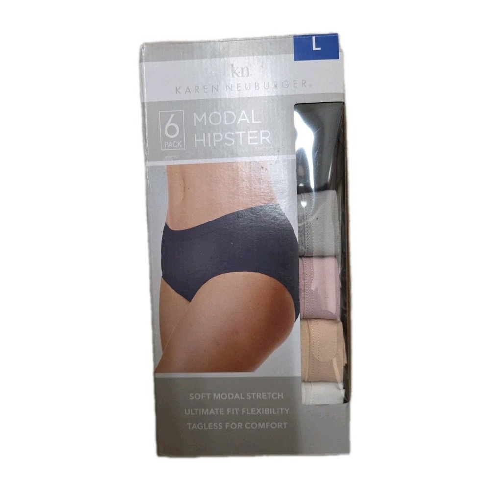 Karen Neuburger Women's 6-Pack Modal Hipster, Multicolor, Size L